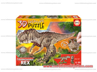 PUZLE 3D DINOSAURUS TYRANNOSAURUS REX EDUCA                 