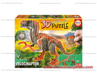 PUZLE 3D DINOSAURUS VELOCIRAPTOR EDUCA                      